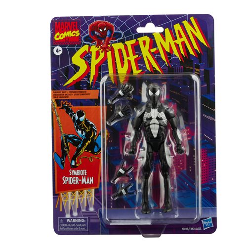 Spider-Man Retro Marvel Legends Symbiote Spider-Man 6-Inch Action Figure